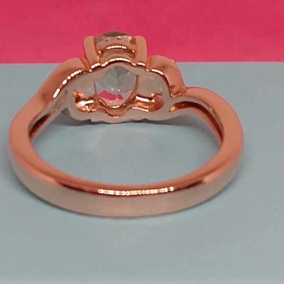 Genuine morganite ring, size 6 - Picture 5 of 9